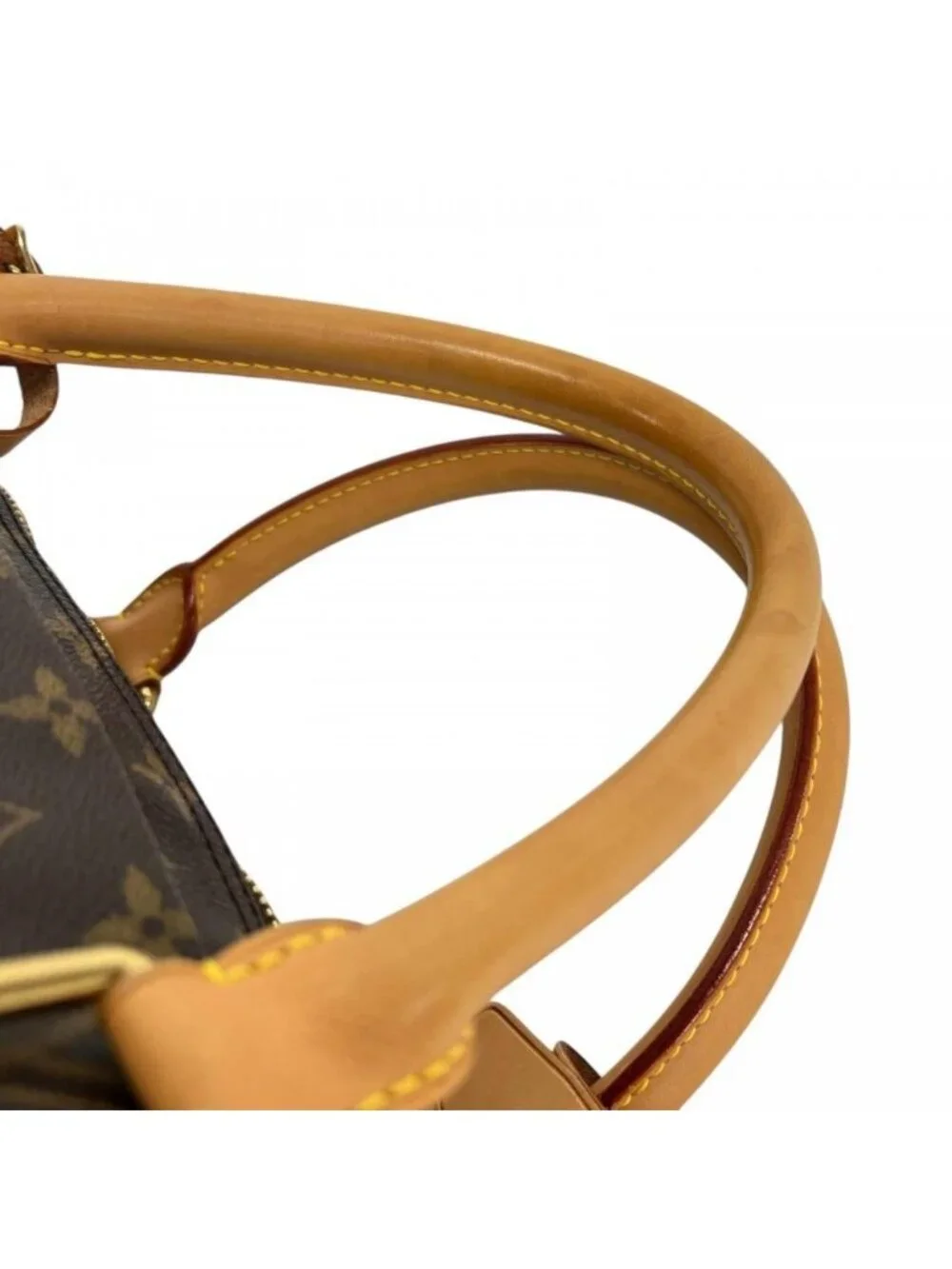 Louis Vuitton Boston Bag Carrier Monogram Canvas Brown Gold